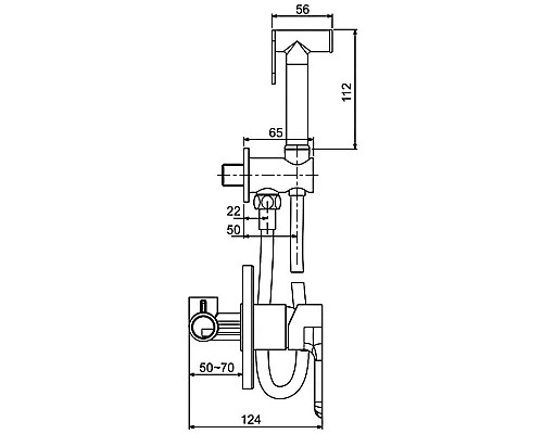 Гигиенический душ со смесителем Gappo Noar G7248 Белый Хром