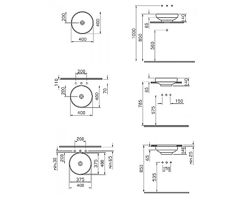 Мебельная раковина VitrA Bowl 40 4334B003-1361