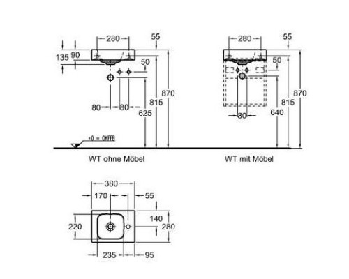 Раковина Geberit Icon 38 см