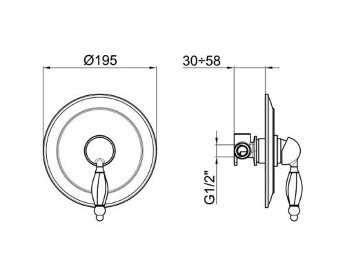 Смеситель для душа Webert Alexandra AL880101015