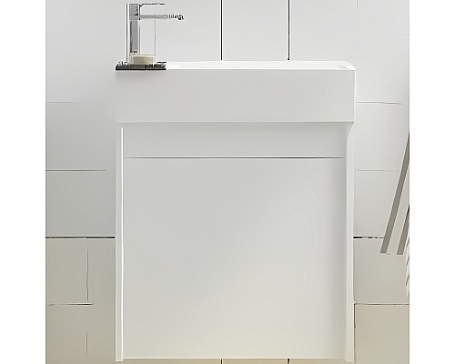 Тумба под раковину Art&Max Family-500-1D-SO-BL подвесная Белый глянец