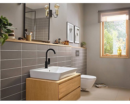 Смеситель для раковины Hansgrohe Rebris E 72576670 Черный матовый