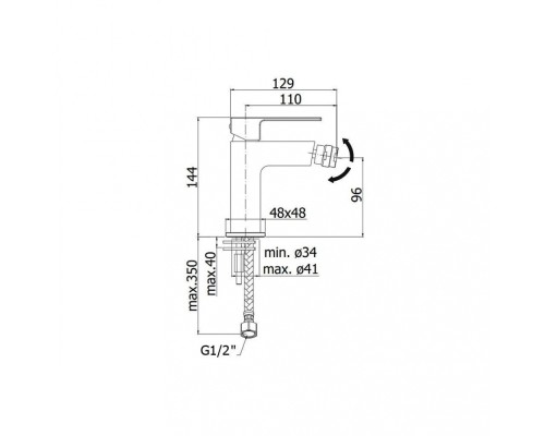 Смеситель Paffoni Elle EL131CR для биде