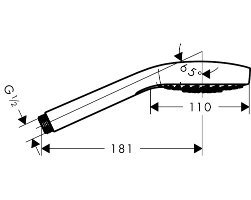 Ручной душ Hansgrohe Croma Select E EcoSmart 26815340 Шлифованный черный хром