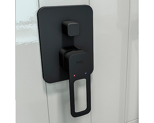 Встраиваемый смеситель с двумя выходами черный IDDIS Slide SLIBL00i67