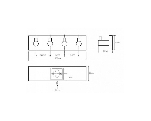 Планка с 4мя крючками Bemeta 132405212
