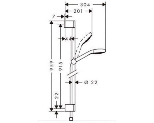Душевой гарнитур Hansgrohe Croma 110 Select S Vario 26572400