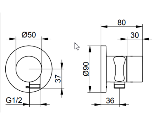 Переключатель потоков Keuco Ixmo 59556 010201 Хром
