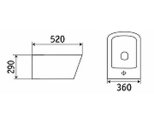 Биде CeramaLux NS5370MB подвесное Черное матовое
