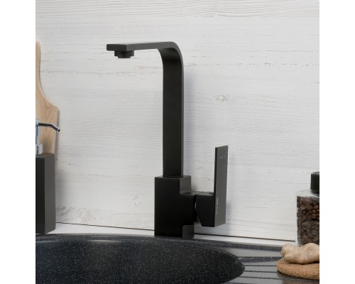 Смеситель для кухни WasserKRAFT Abens Чёрный матовый