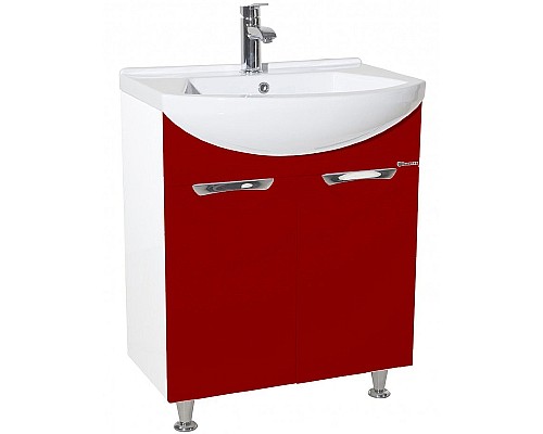 Тумба под раковину Bellezza Альфа 55 4638808000036 Белая Красная
