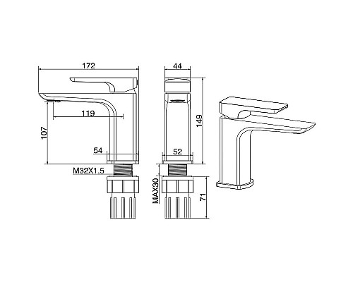 Смеситель для раковины Allen Brau Infinity 5.21001-00 Хром