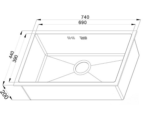 Мойка кухонная ZORG Inox PVD SZR-7444 BRONZE
