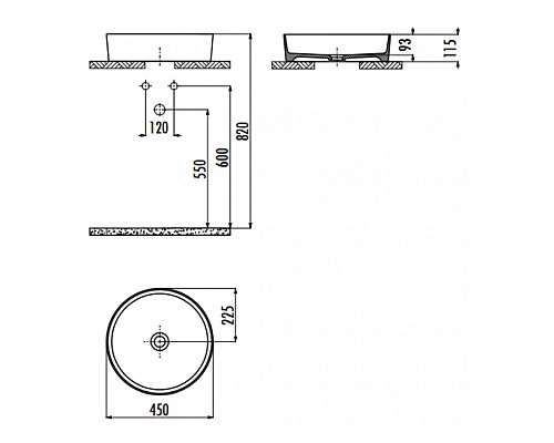 Раковина-чаша Creavit Loop 45 LP145-00CB00E-0000 Белая