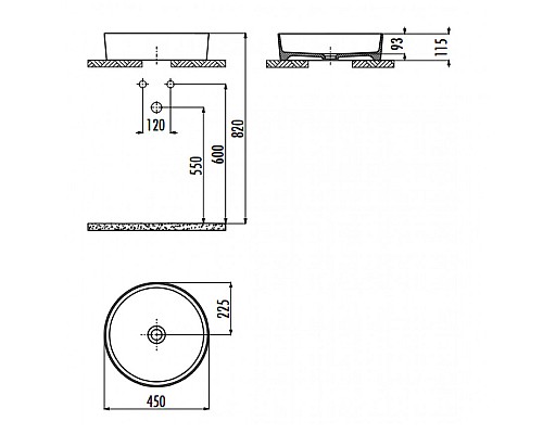 Раковина-чаша Creavit Loop 45 LP145-00CB00E-0000 Белая