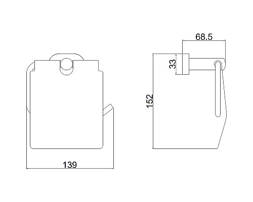 Держатель туалетной бумаги Belz B900 B90003 с крышкой Хром