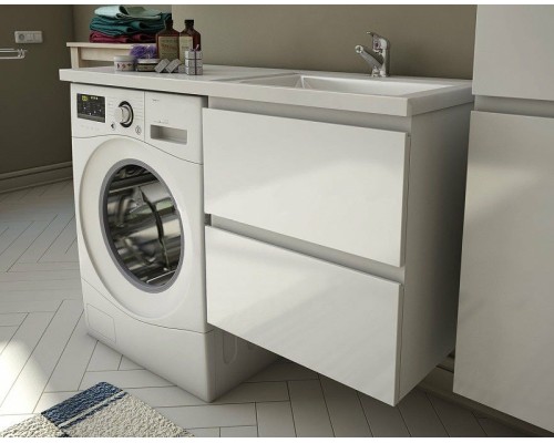 Тумба с раковиной Эстет Dallas Luxe 100 R ФР-00002314 подвесная Белая