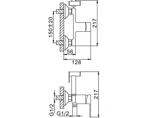 Гигиенический душ со смесителем Frap H41 F2041-8 Белый Хром
