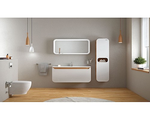 Зеркало Creavit Pion 118 PN1120.01.BB с подсветкой Белое Зеркало Creavit Pion 118 PN1120.01.BB с подсветкой Белое