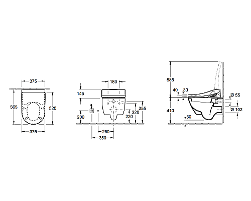 Унитаз Villeroy&Boch Subway 2.0 56001001 подвесной без сиденья