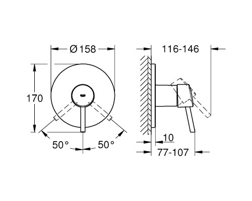 Смеситель для душа Grohe Concetto Хром