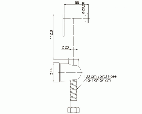 Гигиенический душ GPD STS04 Хром