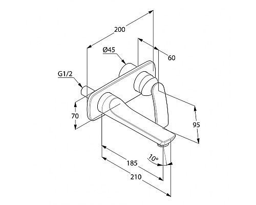 Однорычажный смеситель для раковины Kludi Balance 522469175