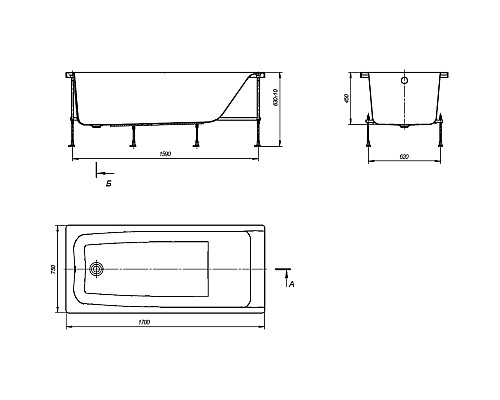 Акриловая ванна Roca Elba 150x75 248509000