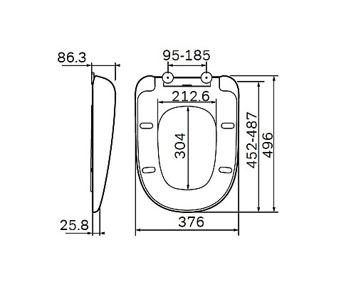 Крышка-сиденье для унитаза AM.PM Sensation C307851WH с микролифтом