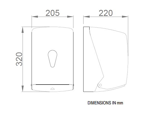 Диспенсер для бумажных полотенец Nofer 04108.W Белый