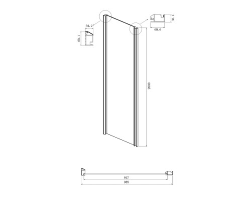 Душевой уголок Ambassador Intense 160x100 Хром