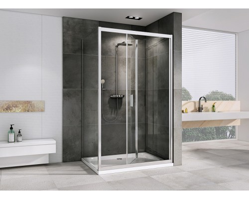 Душевой уголок Abber Sonnenstrand 90x70 профиль Хром стекло прозрачное
