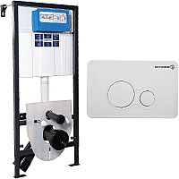 Инсталляция Pestan Sava Fix Slim SET40006457 для унитаза с клавишей смыва Белый глянец