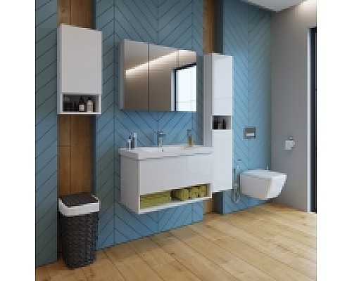 Тумба под раковину Dreja Perfecto 60 99.0806 подвесная Белый глянец