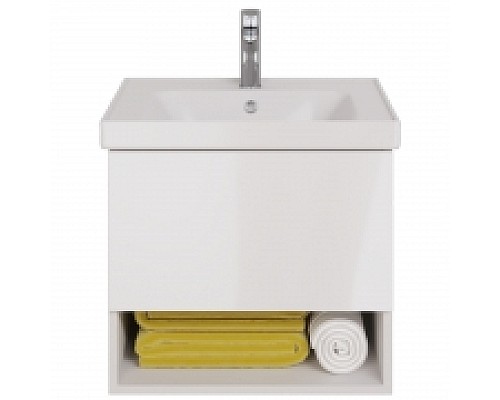 Тумба под раковину Dreja Perfecto 60 99.0806 подвесная Белый глянец