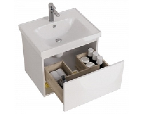 Тумба под раковину Dreja Perfecto 60 99.0806 подвесная Белый глянец