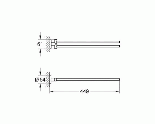 Полотенцедержатель Grohe Essentials 40371001 поворотный Хром