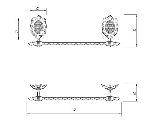 Полотенцедержатель Migliore Cleopatra 16670 Хром
