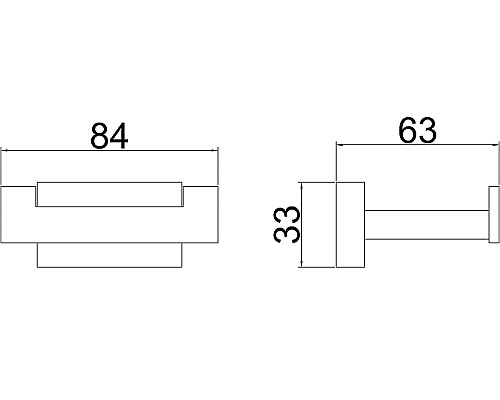 Двойной крючок Belz B902 B90205-2 Хром