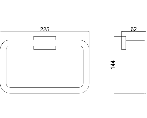 Кольцо для полотенец Belz B903 B90304 Черное матовое