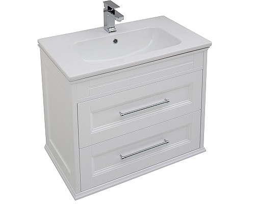 Тумба под раковину Aquanet Бостон 80 209677 подвесная Белый матовый