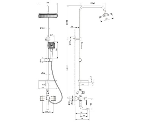 Душевая система Lemark Evitta LM0562C Хром