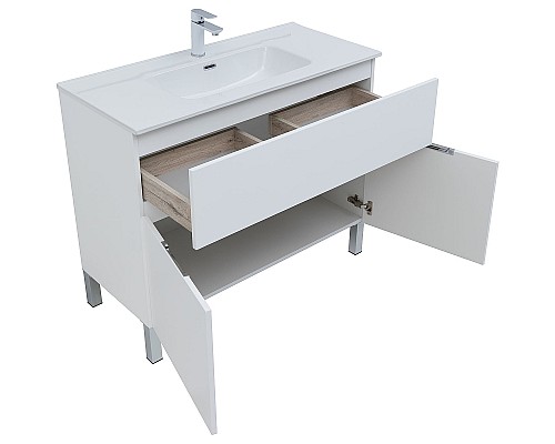 Тумба под раковину Aquanet Алвита New 100 277554 Белая матовая