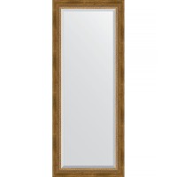 Зеркало Evoform Exclusive 143х58 BY 3536 с фацетом в багетной раме - Состаренная бронза с плетением 70 мм