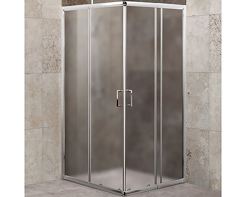 Душевой уголок BelBagno Unique 90х90 UNIQUE-A-2-75/90-P-Cr профиль Хром стекло рифленое