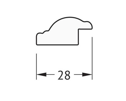 Зеркало Evoform Definite 68х68 BY 0656 в багетной раме - Витое серебро 28 мм