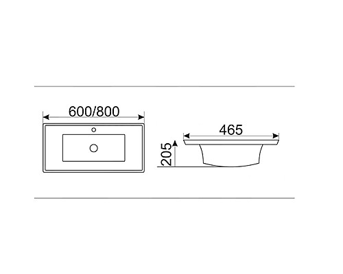 Раковина CeramaLux 60 NY J851 - 60 Белая