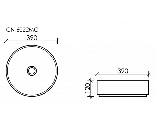 Чаша накладная Ceramica Nova Element 390x390 CN6022MC