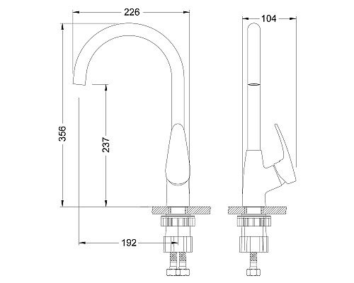 Смеситель Lemark Linara LM0405C для кухни