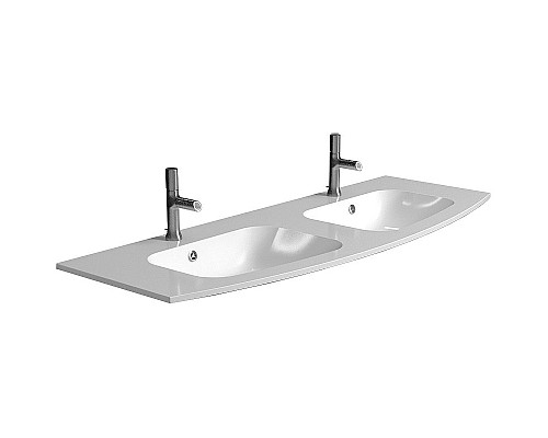 Раковина Jacob Delafon Nona 140 EB1883RU-00 двойная Белая Раковина Jacob Delafon Nona 140 EB1883RU-00 двойная Белая